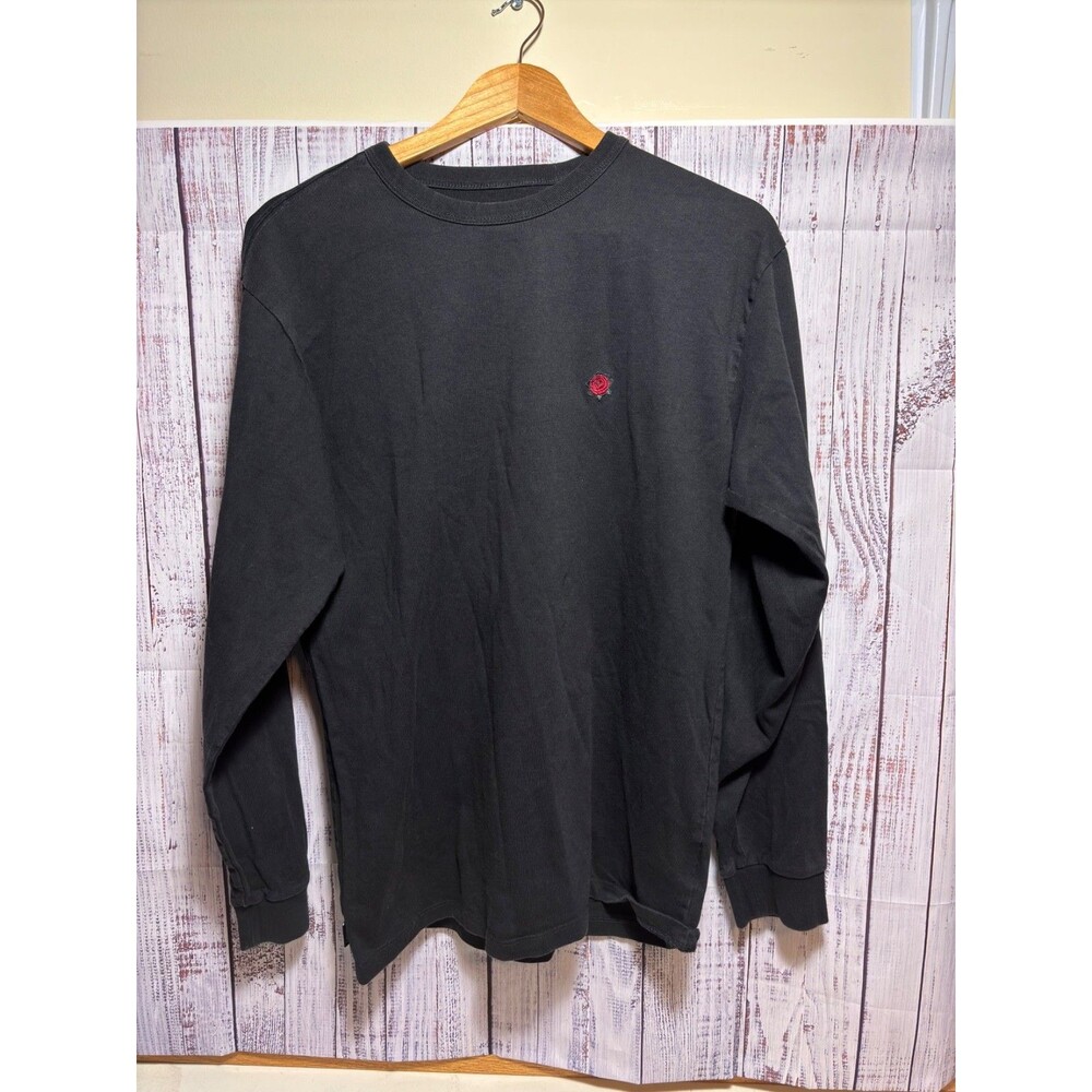 Vans Kyle Walker Long Sleeve Tee Rose Embroidered Black Men's Medium